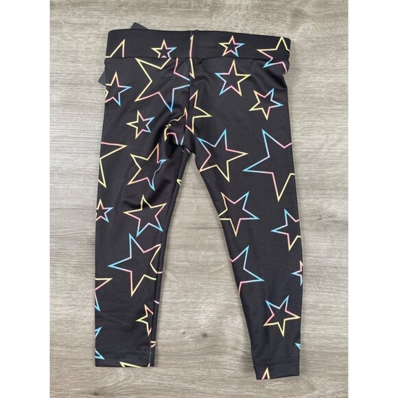 Converse Leggings Kids Size 4 XS 3-4 Years Logo Black Rainbow Stars - Picture 8 of 8